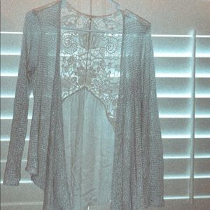 Lace back cardigan